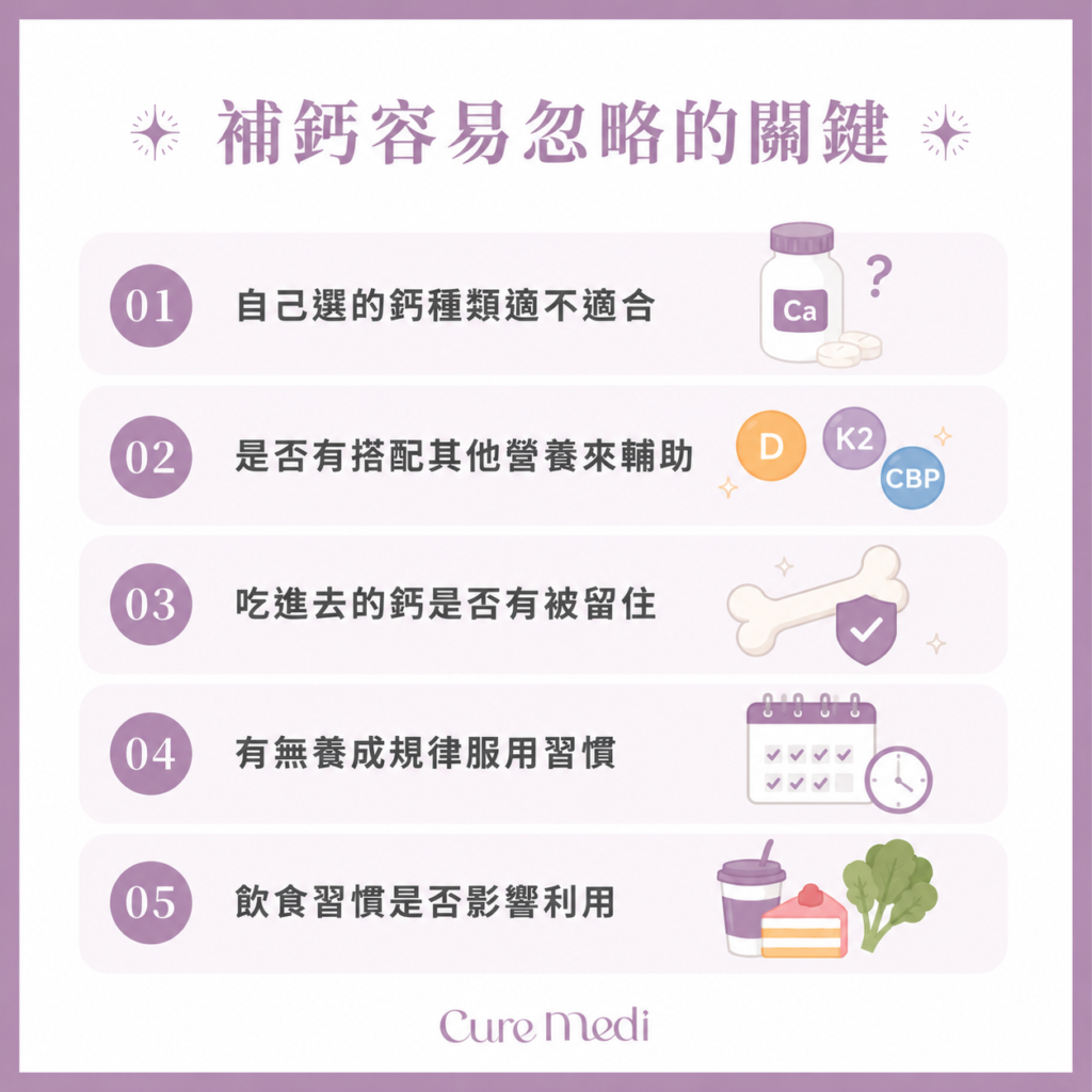 補鈣容易忽略的關鍵